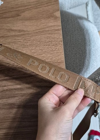 Bej Deri Kadın Çanta, Kemer Detaylı - Görsel 7