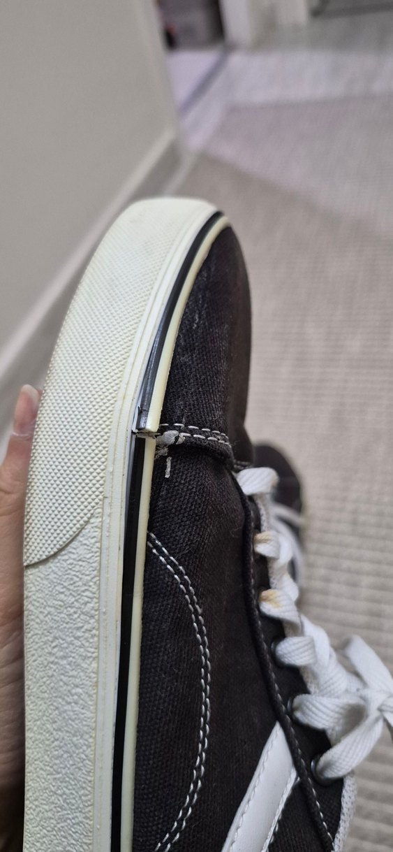 Kadın Siyah Spor Ayakkabı Beyaz Bağcıklı - Görsel 4