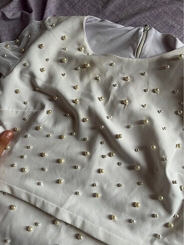 Kadın mini  elbise beyaz - Görsel 4