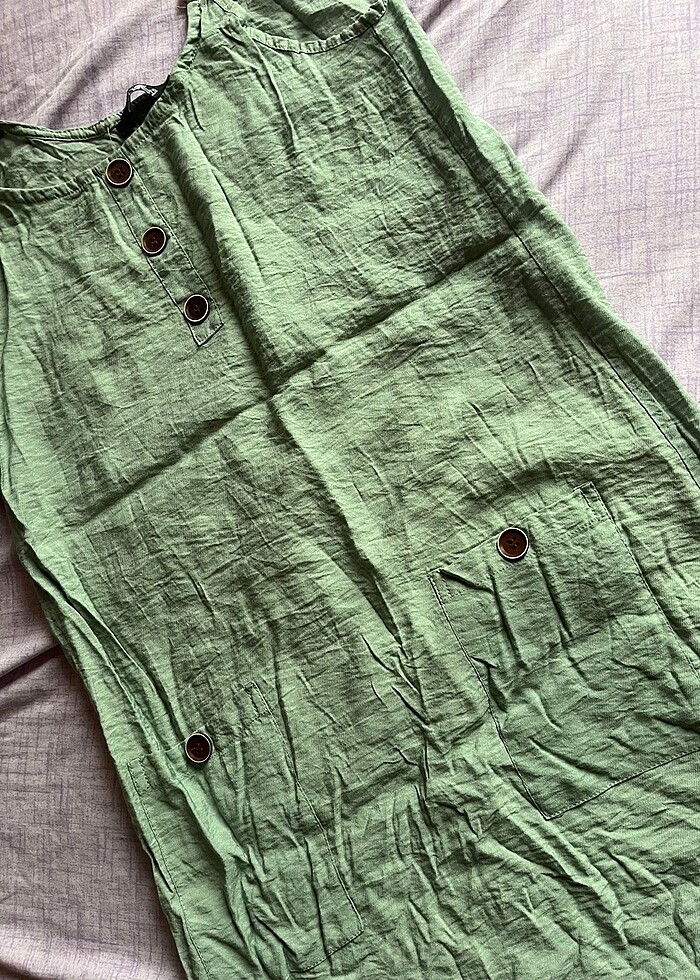 Yeşil kısa elbise - Görsel 2