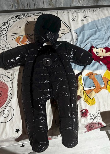 Siyah Kürklü Erkek Bebek Kayak Tulumu - Görsel 4