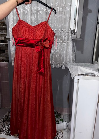 Uzun Mor Kadın Abiye Elbise - Görsel 12