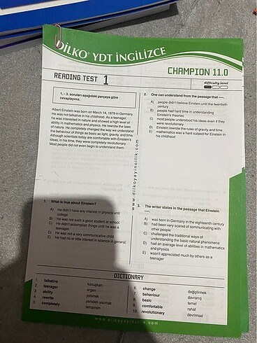 dilko reading test