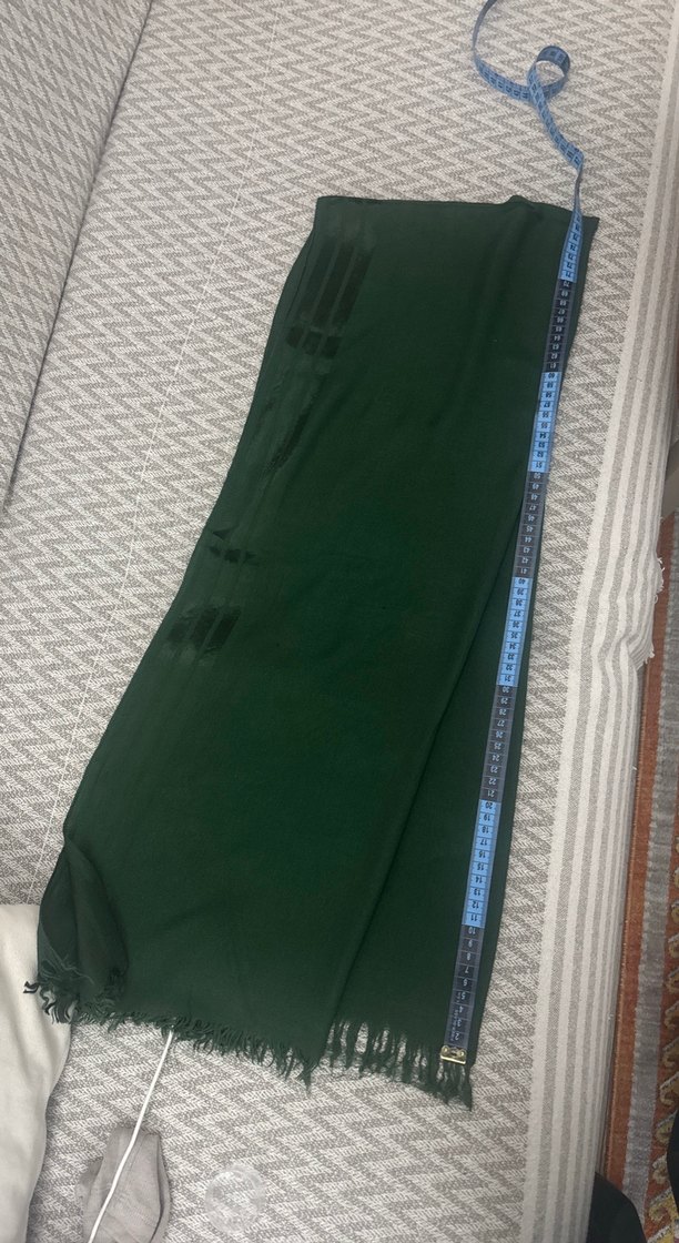 Drapeli Koyu Yeşil Kadın Şal - Görsel 3