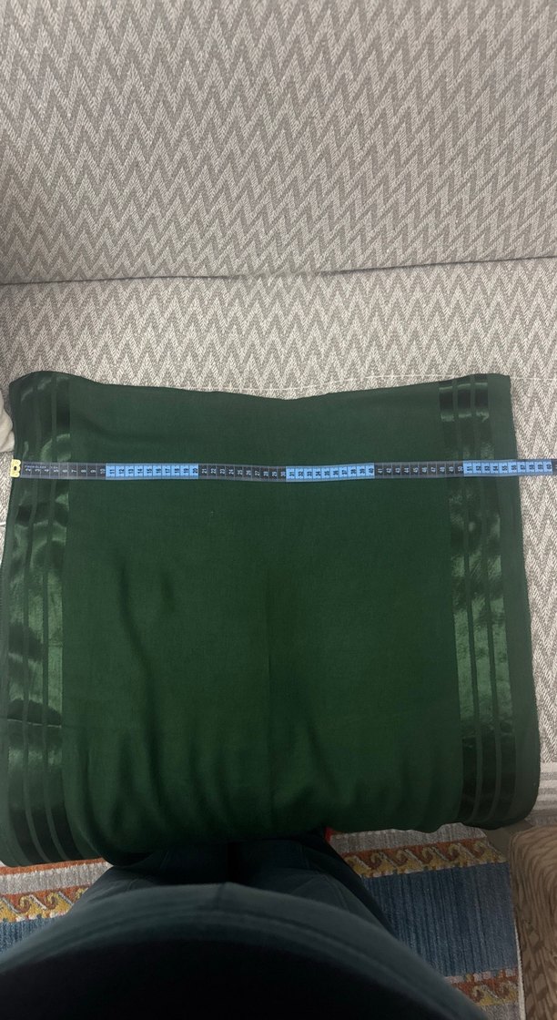 Drapeli Koyu Yeşil Kadın Şal - Görsel 2