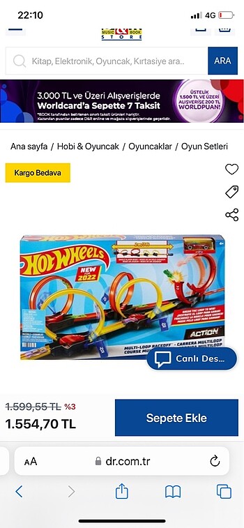 Hot wheels çok çemberli yarış seti