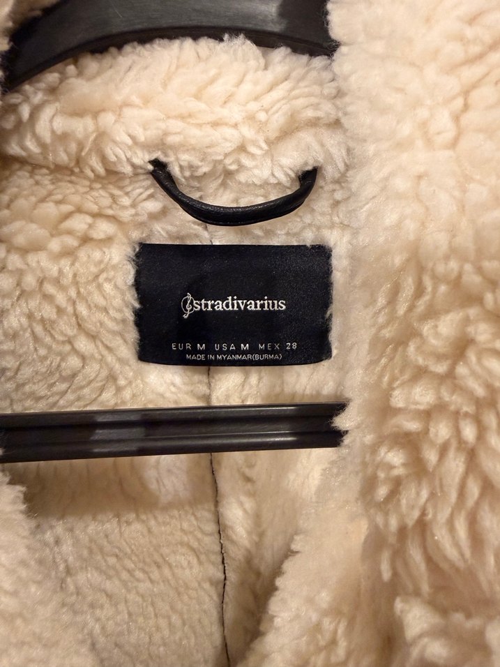 Kürklü Siyah Deri Biker Ceket - Görsel 2