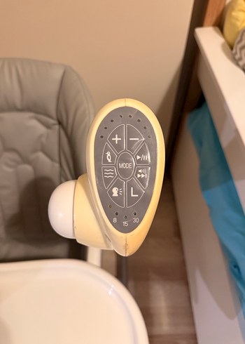 Gri Bebek Mama Sandalyesi salıncaklı - Görsel 2