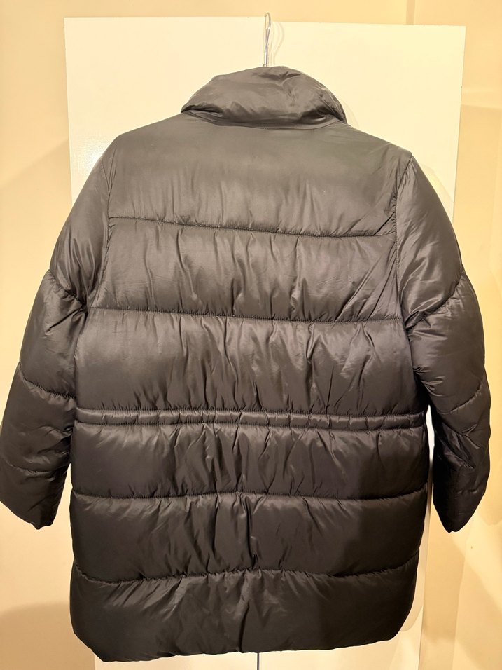 Düğmeli Siyah Kadın Kışlık Mont - Görsel 3