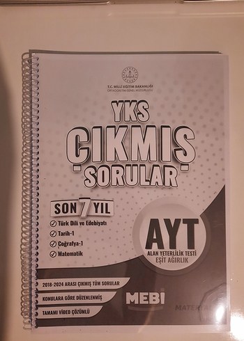YKS AYT Çıkmış Sorular Kitabı - Son 7 Yıl