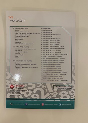 Sonuç Yayınları TYT Problemler II Soru Kitabı Yenilenmiş Baskı