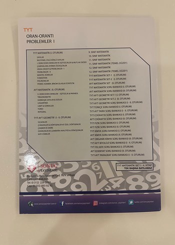 Sonuç Yayınları TYT Oran-Orantı Problemler I Soru Kitabı