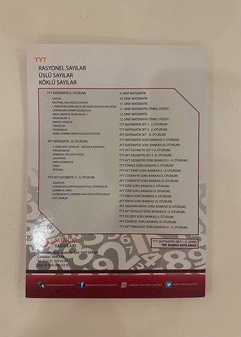 Sonuç Yayınları TYT Rasyonel, Üslü ve Köklü Sayılar Soru Kitabı