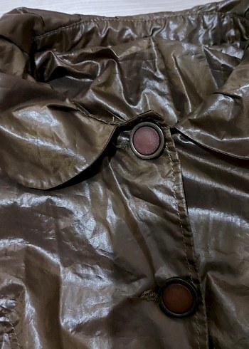 Kahverengi  Uzun Kuşaklı Yağmurluk - Görsel 2