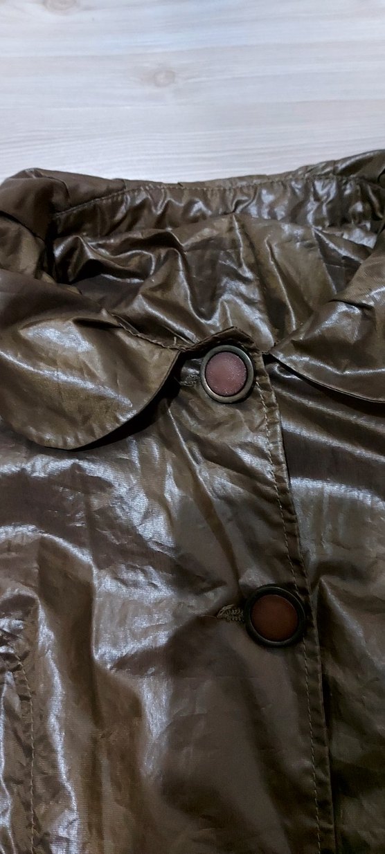 Kahverengi  Uzun Kuşaklı Yağmurluk - Görsel 2