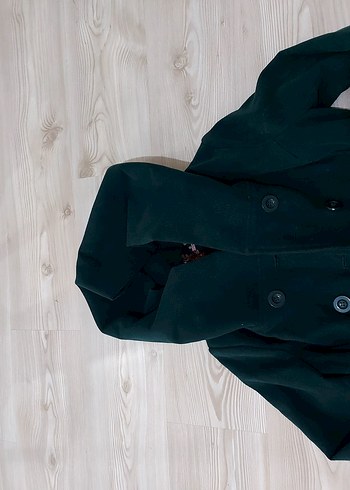 Bershka Kemerli Siyah Kadın Kaban