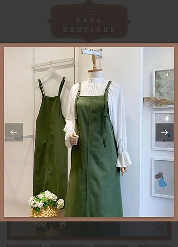 Haki yeşil Gabardin Salopet