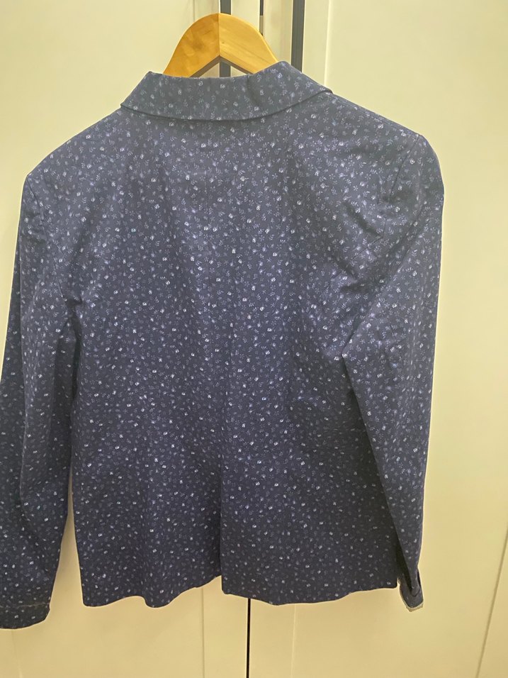 Düğmeli Lacivert Kadın Blazer Ceket - Görsel 5