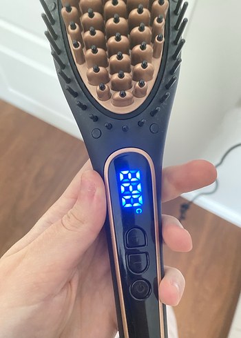 Kahverengi ve Gri Saç Düzleştirici Fırça - Görsel 4