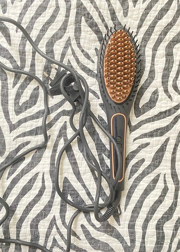 Kahverengi ve Gri Saç Düzleştirici Fırça - Görsel 5