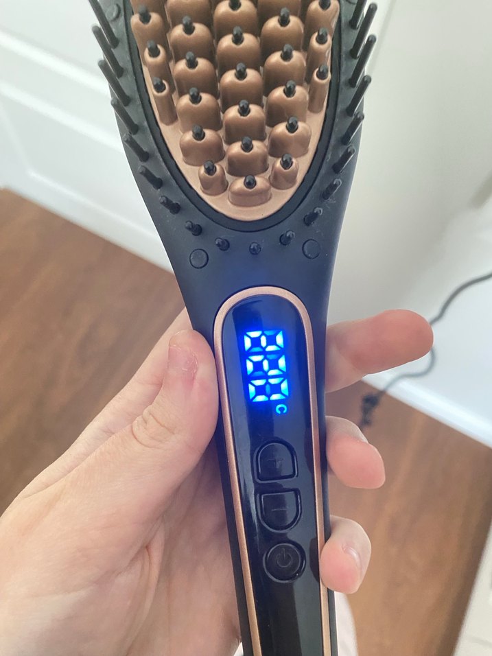 Kahverengi ve Gri Saç Düzleştirici Fırça - Görsel 4