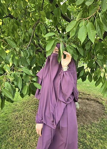 diğer Beden pembe Renk Abaya sufle takımı