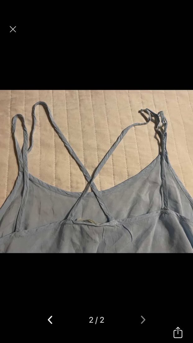 Açık mavi askılı buluz - Görsel 2