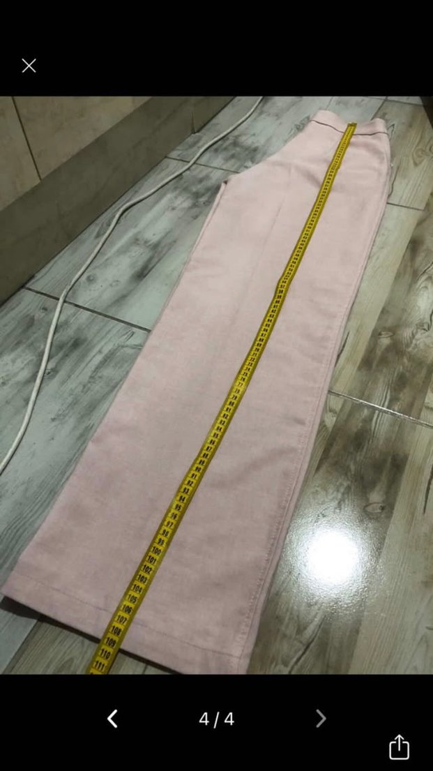 Bershka pembe kumaş pantolon - Görsel 4