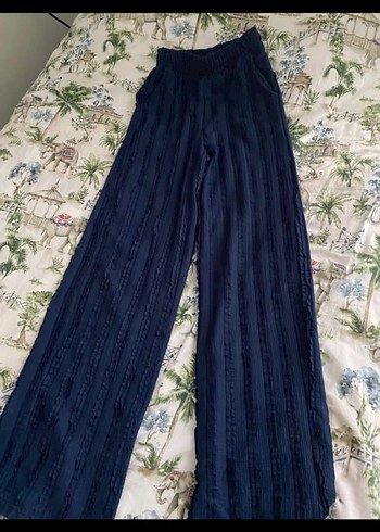 Lacivert dikiş detaylı pantolon - Görsel 3