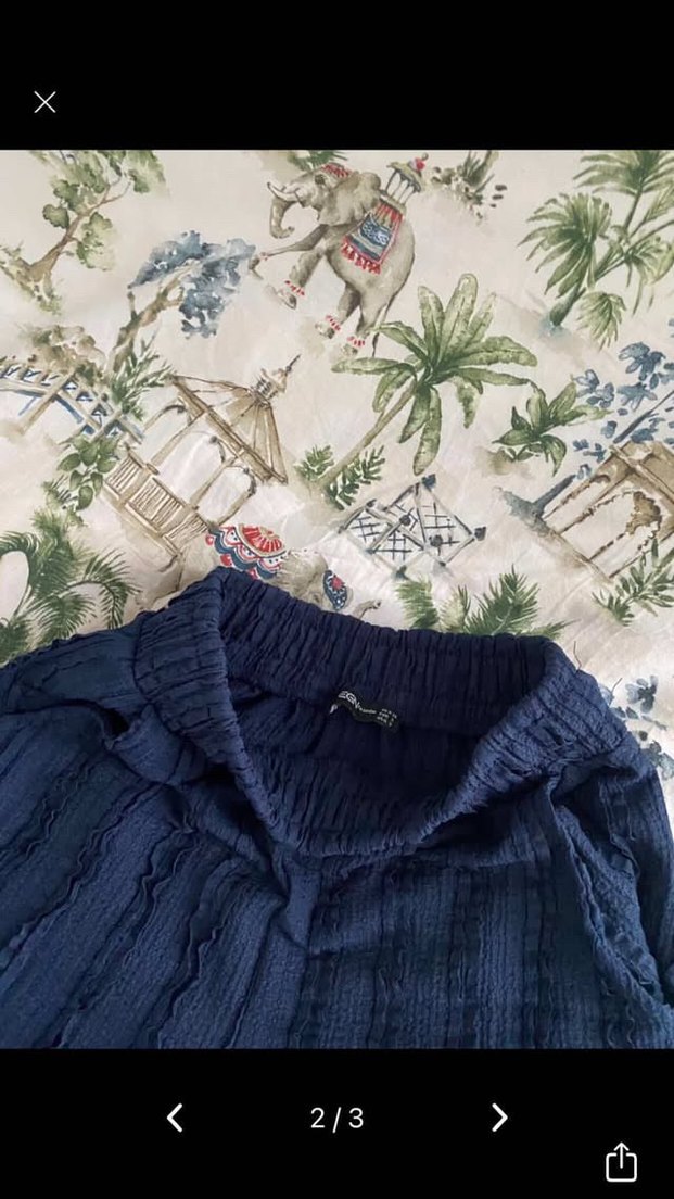 Lacivert dikiş detaylı pantolon - Görsel 2