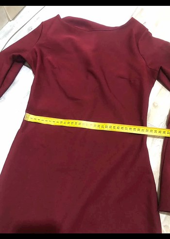 Bordo elbise - Görsel 3