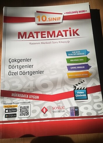 Sonuç yayınları 10 sınıf matematik kazanım merkezli soru kitapçı