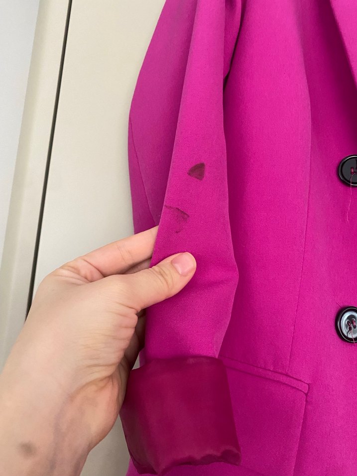Pembe Düğmeli Kadın Blazer Ceket - Görsel 2