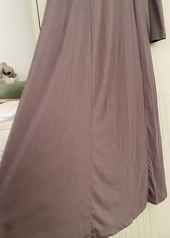 Uzun Kollu, Fırfırlı Kadın Uzun Elbise - Görsel 2