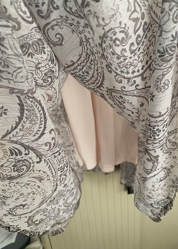 Bohem Tarzı Uzun Kollu V Yaka elbise - Görsel 4