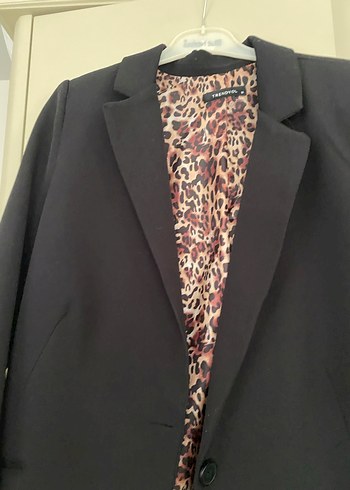 Düğmeli Siyah Kadın Blazer Ceket - Görsel 4