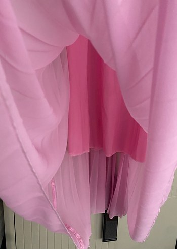 Robin Pembe Midi Kadın Elbise - Görsel 4