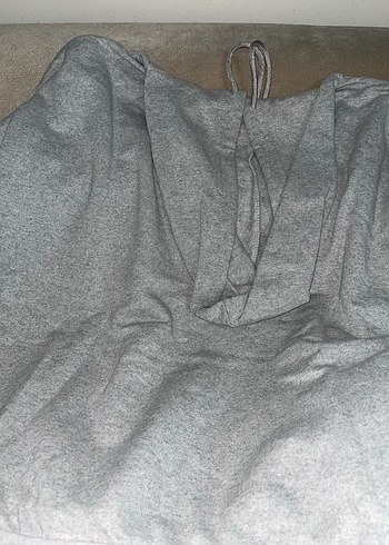 m Beden Gri Kapüşonlu Sweatshirt