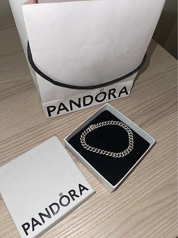 Beden beyaz Renk Pandora timeless Pave Küba Zincir Bileklik