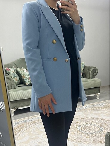 Mavi blazer çeket
