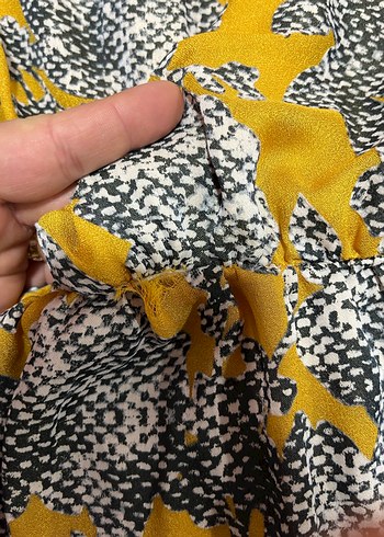 Bohem Uzun Kollu Yılan Desenli Elbise - Görsel 5