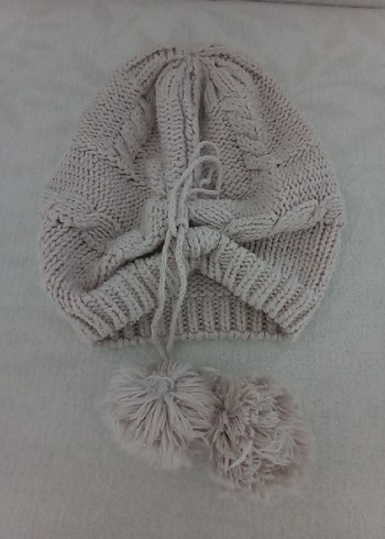 Bej Örgü Bohem Kadın Bere - Görsel 3