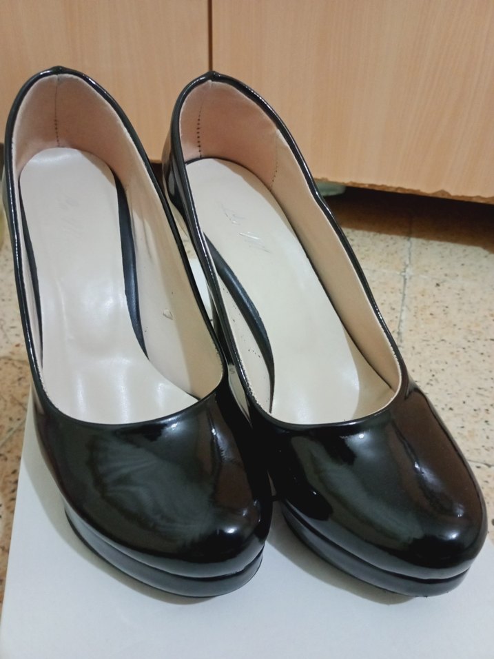 Kadın Siyah Rugan Stiletto Topuklu Ayakkabı - Görsel 2