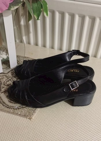 38 Beden siyah Renk Klasik Siyah Topuklu Sandalet