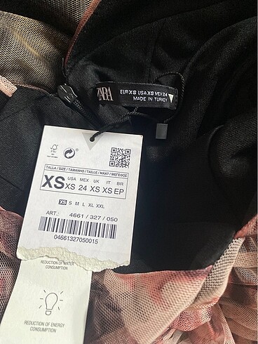 xs Beden zara elbise