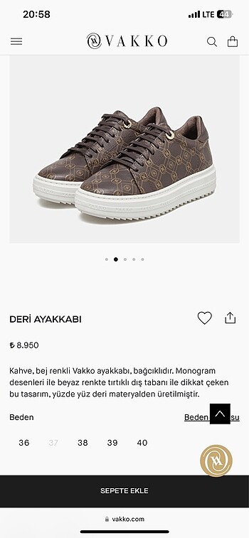 Vakko Vakko monogram sneakers