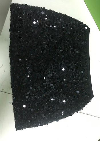 Siyah parıltılı etek - Görsel 2