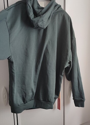 xxl Beden yeşil Renk Defacto Erkek Koyu Yeşil Sweatshirt