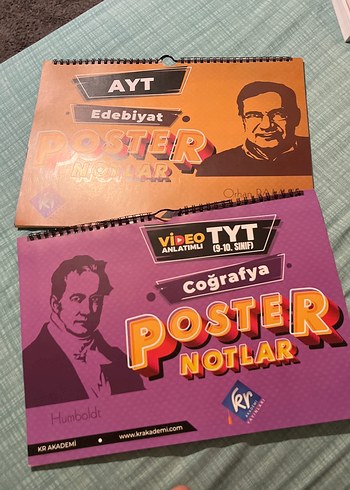 AYT Edebiyat ve TYT Coğrafya Poster Notlar