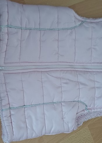 Kız Çocuk Fermuarlı Pembe Yelek